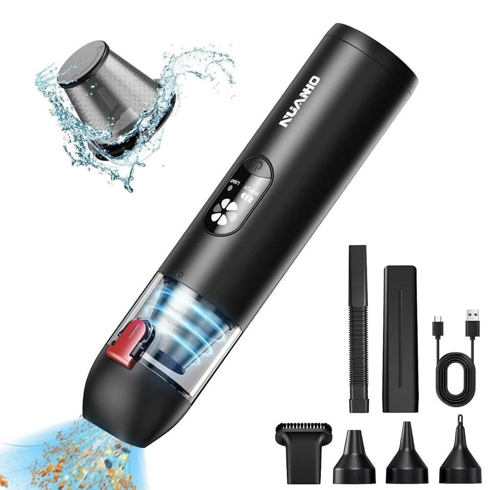 Nuanho Cordless Car Vacuum 15000Pa Handheld USB-C Portable Cleaner